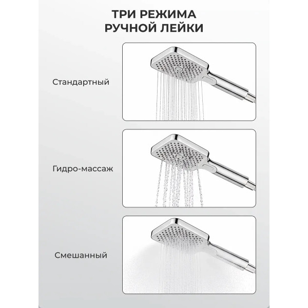 Душевая система с тропическим душем и смесителем OLM-HS010